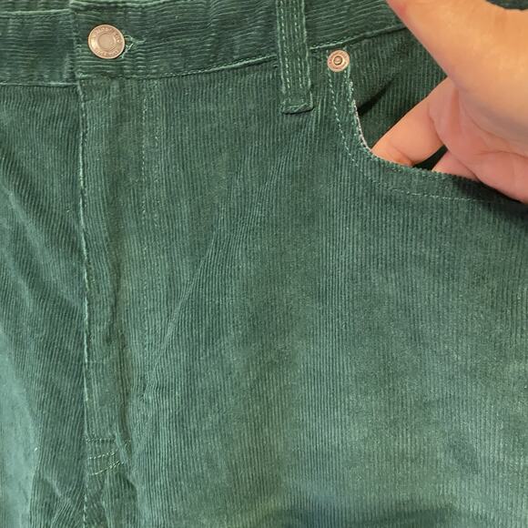 Lands End Mens 40x30 Green Traditional Fit Corduroy Pants Holidays Work Wear New - Picture 7 of 8